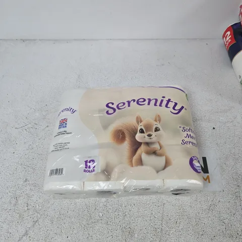 SERENITY LUXURY 3-PLY TOILET TISSUE β 12 ROLL PACK