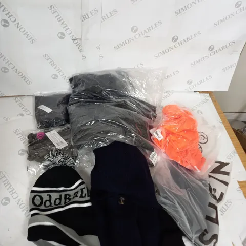 LARGE BOX OF ASSORTED CLOTHING ITEMS IN VARIOUS COLOURS AND SIZES INCLUDING TROUSERS , TOPS AND JUMPERS