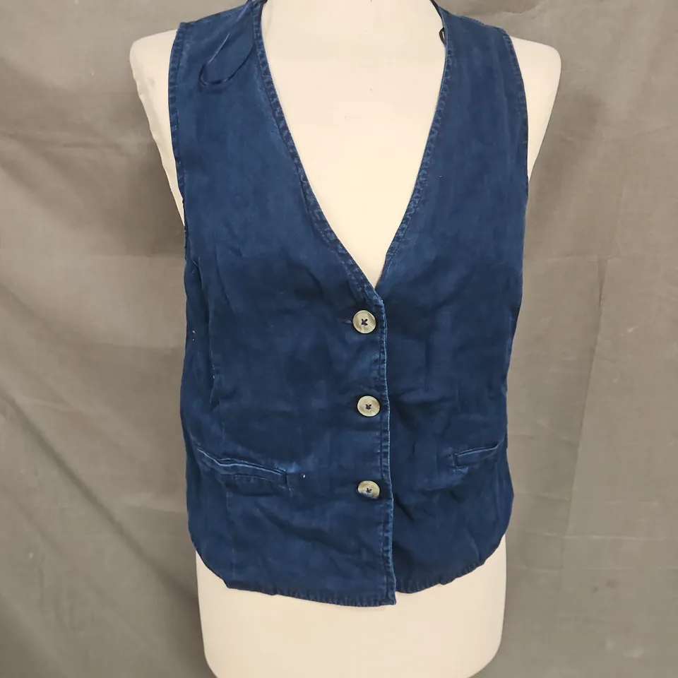 MNG WOMENS WAISTCOAT IN BLUE SIZE M
