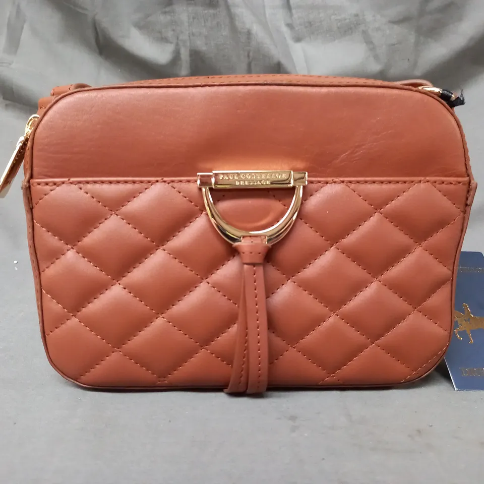 PAUL COSTELLOE DRESSAGE CANTER CROSSBODY BAG IN TAN