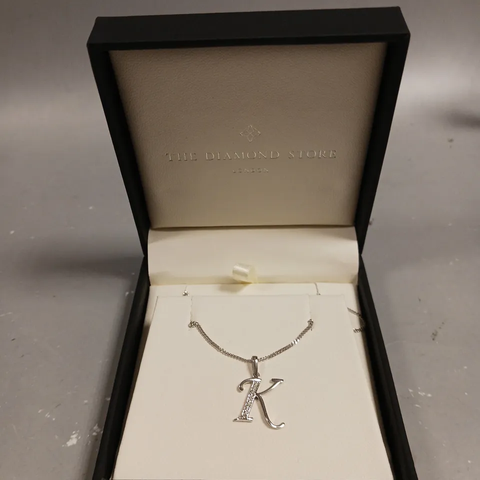 THE DIAMOND STORE PERSONALISED 'K' NECKLACE 