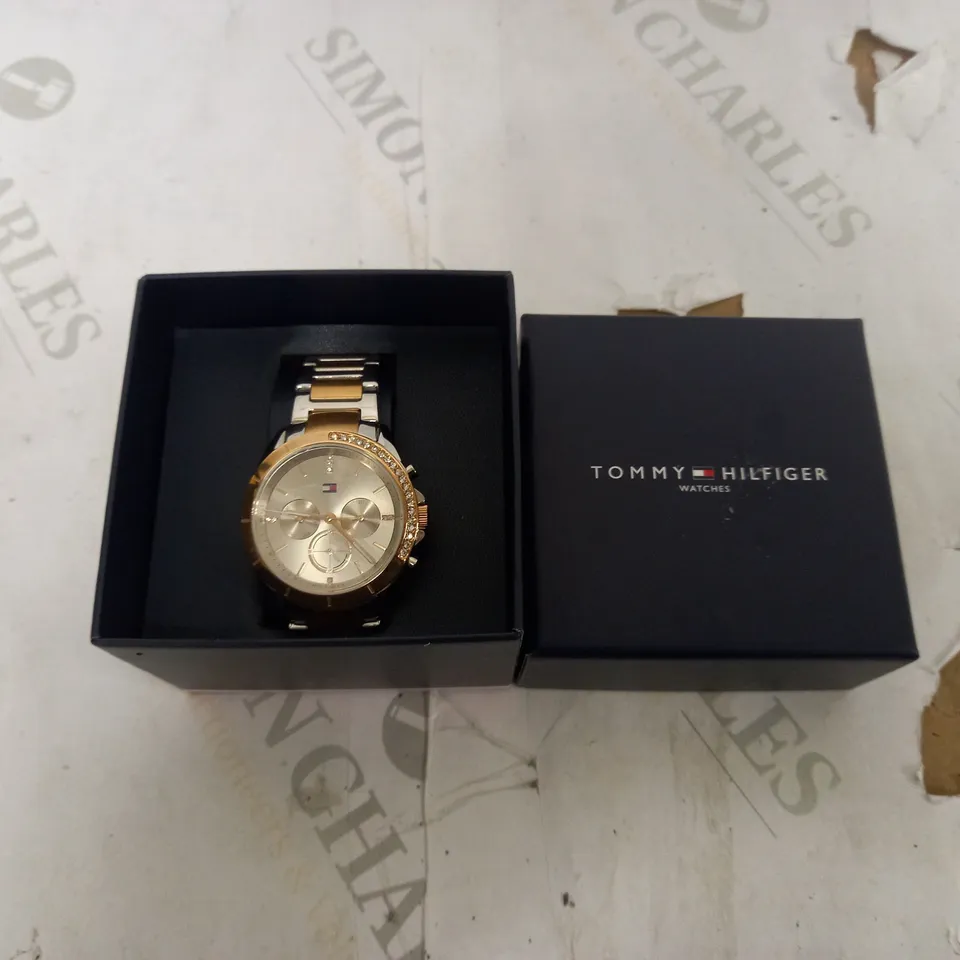 TOMMY HILFIGER WATCHES WOMENS KENNEDY CHRONOGRAPH CRYSTAL BRACELET STRAP