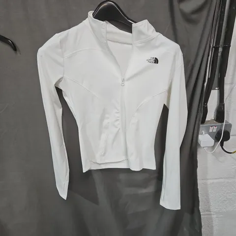 THE NORTH FACE WHITE ZIP-FRONT JACKET – WOMEN'S - SIZE M
