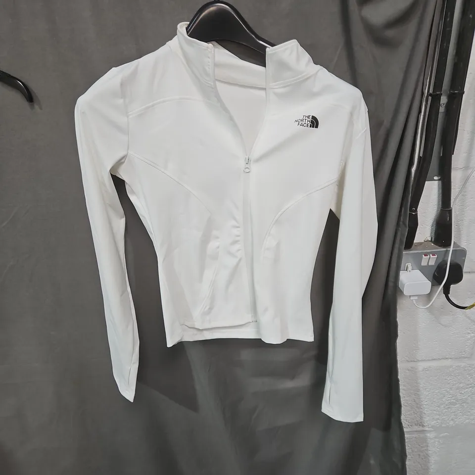THE NORTH FACE WHITE ZIP-FRONT JACKET – WOMEN'S - SIZE M