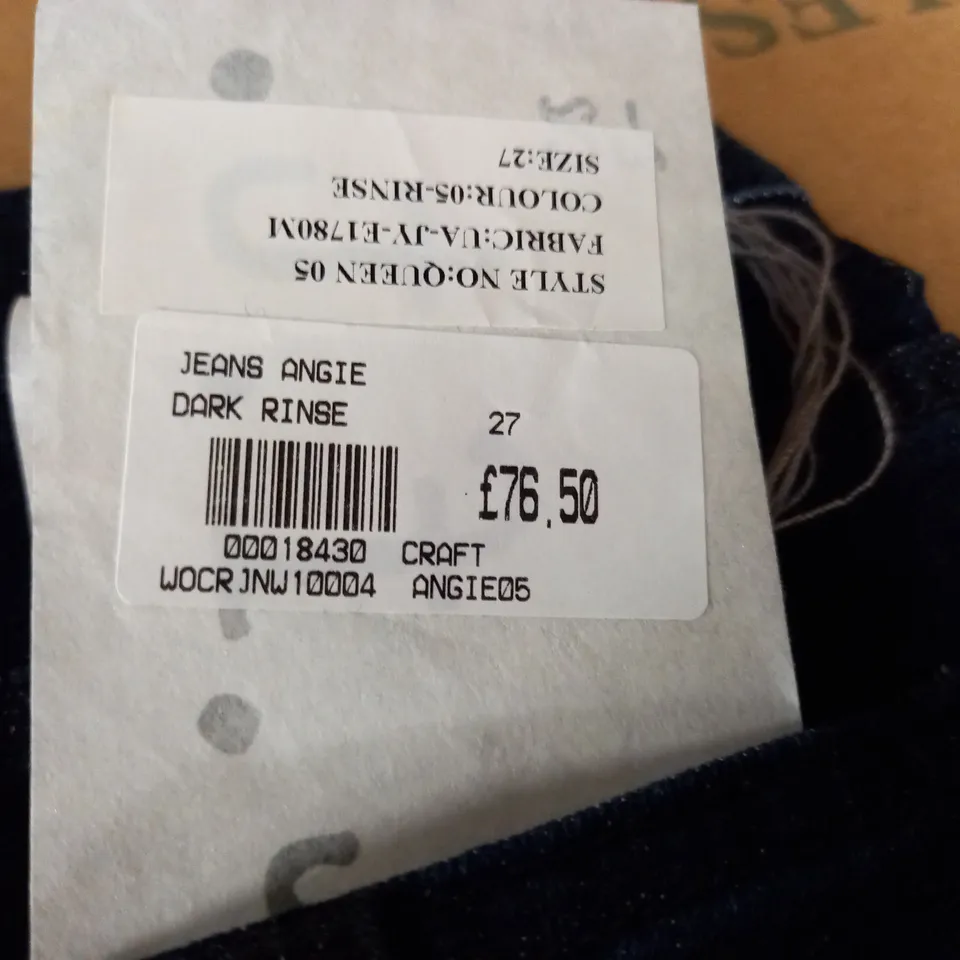 BRAND NEW CRAFT ANGIE DARK RINSE JEANS - 27