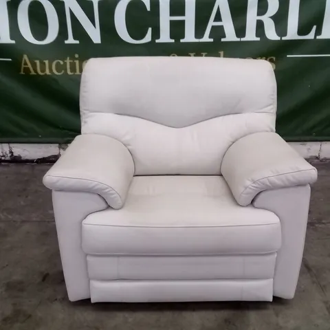 DESIGNER G PLAN STRATFORD CHAIR - CAMBRIDGE CHALK LEATHER