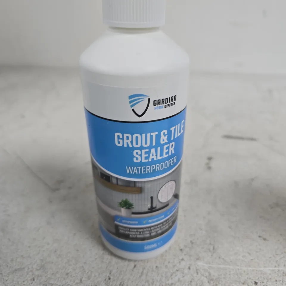 APPROXIMATELY 12 ASSORTED HOUSEHOLD LIQUIDS INCLUDING GROUT & TILE SEALER AND LEATHER COLOURANT