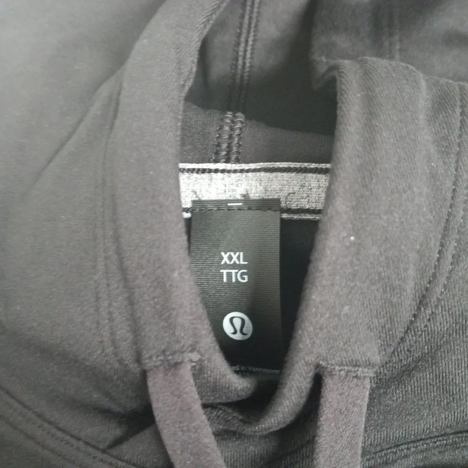LULULEMON SOFT JERSEY PULLOVER HOODIE, BLACK, XXL