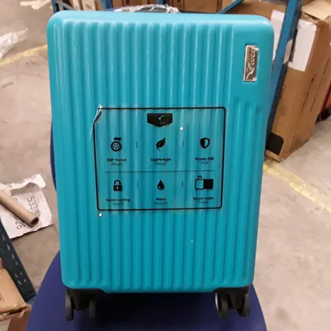 UNBOXED KEPLIN LUGG SMALL SIZE TRAVEL LUGGAGE WITH WHEELS SECURE LOCK SYSTEM GREEN COLOUR 