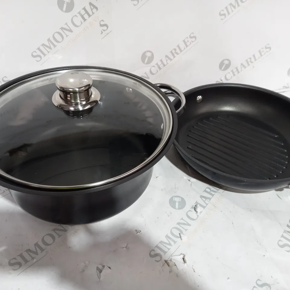 COOK'S ESSENTIALS 3.8L MULTIFUNCTIONAL 24CM PAN SET