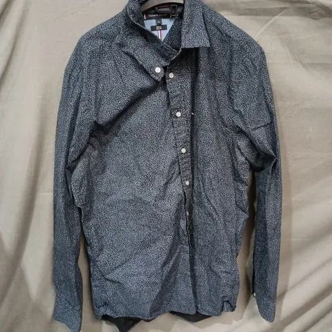 TOMMY HILFIGER THFLEX SLIM FIT SHIRT – BLUE MICRO-FLORAL, XL