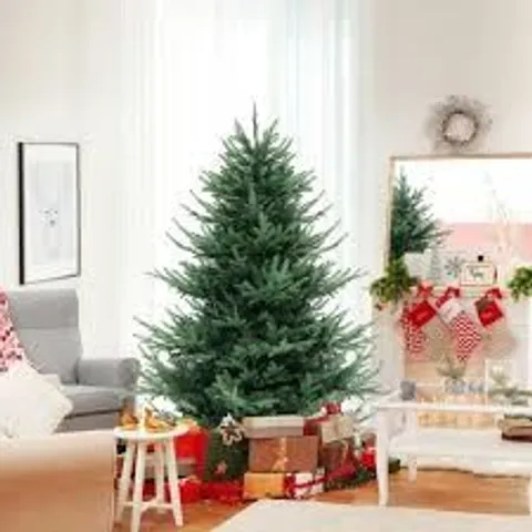 BOXED 135cm ARTIFICIAL CHRISTMAS TREE FAUX HINGED XMAS TREE WITH 442 BRANCH TIPS - 4.5 FT