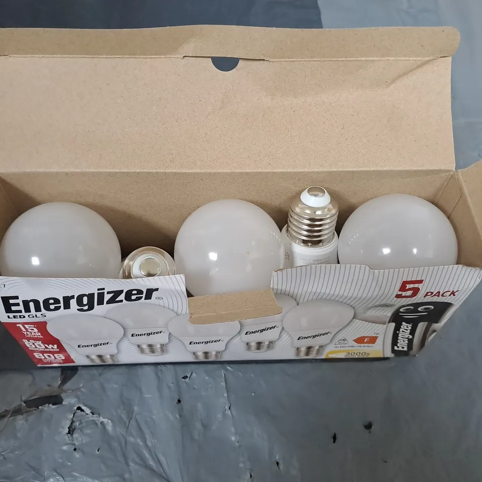 10 X PACKS OF ENERGIZER LED GLS BULBS ES/E27 - 5 BULBS PER PACK