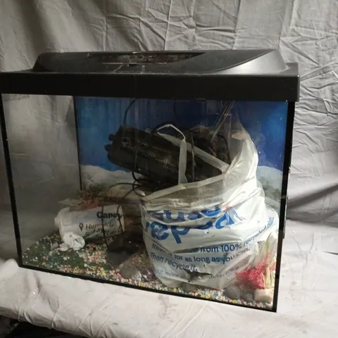 TETRA GLASS FISH AQUARIUM WITH FILTER AND GRAVEL
