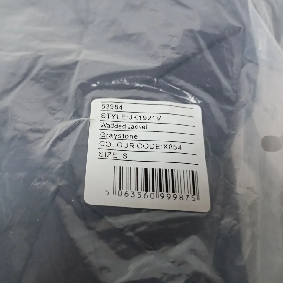BAGGED LYLE & SCOTT WADDED JACKET – SIZE S (GREYSTONE)