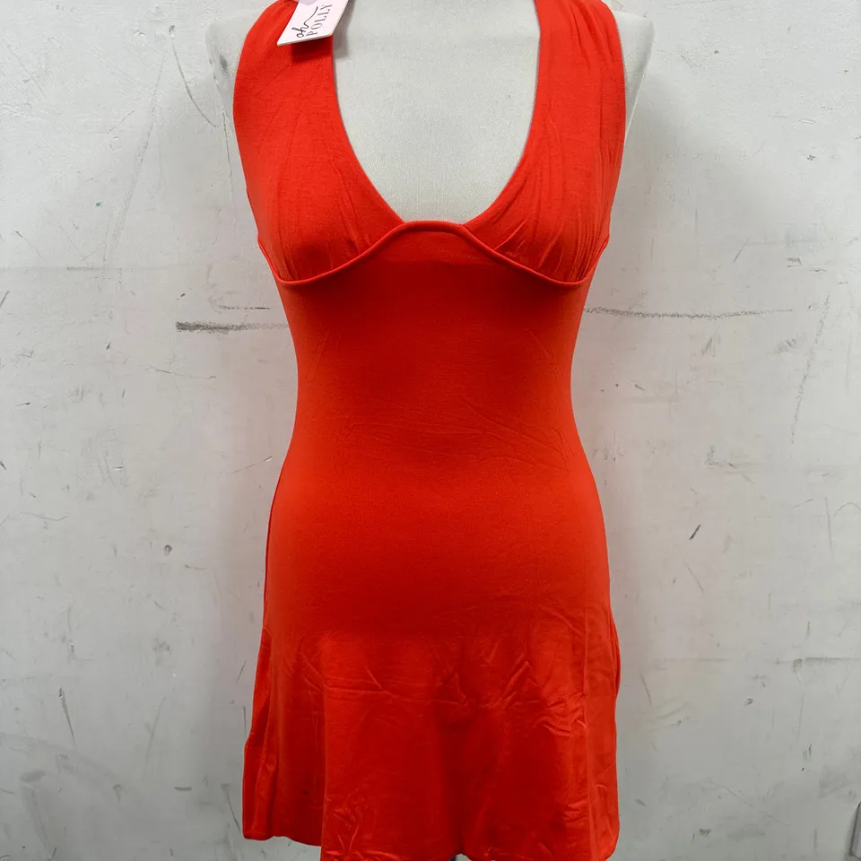 OH POLLY MINI DRESS IN TANGERINE SIZE 8 