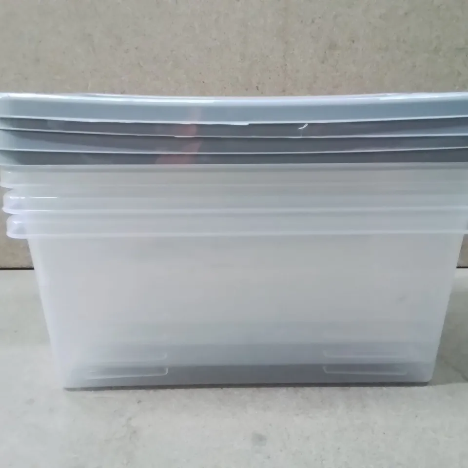 SET OF 4 STORAGE BOXES WITH LIDS