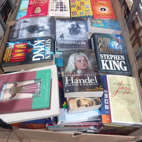 LARGE QUANTITY OF ASSORTED BOOK TITLES INCLUDE FICTION AND NON-FICTION TITLES BY AUTHORS SUCH AS;