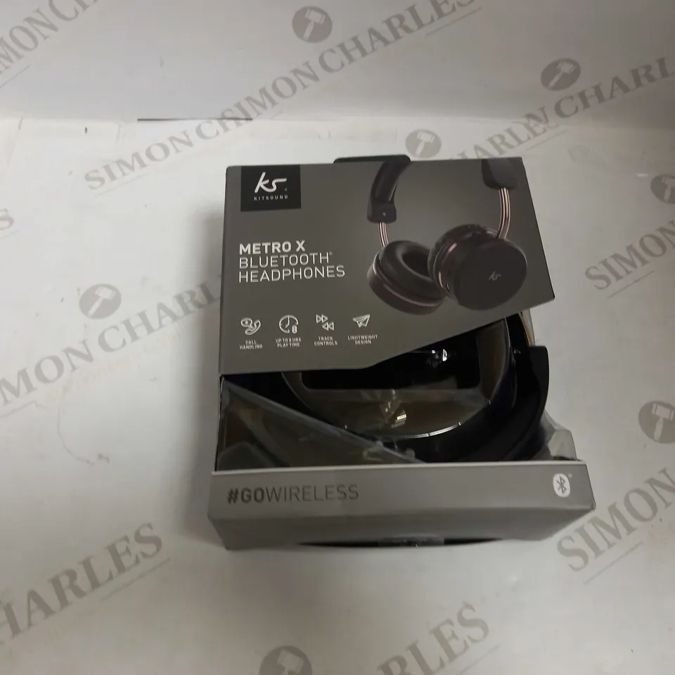 KITSOUND METRO X WIRELESS BLUETOOTH ON-EAR HEADPHONES WITH CALL HANDLING RRP £25