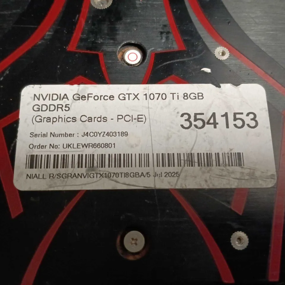 UNBOXED ASUS CERBERUS GEFORCE GTX 1070 TI 8GB GRAPHICS CARD (PCIE)