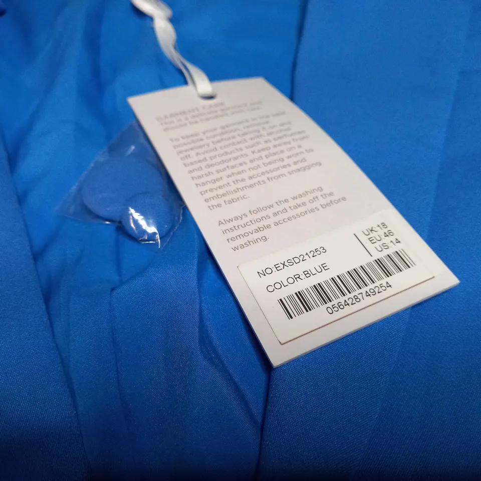 FOREVER UNIQUE BRIGHT BLUE BLAZER - SIZE 18