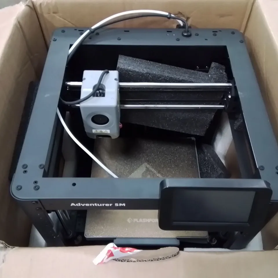 BOXED FLASHFORGE ADVENTURER 5M 3D PRINTER. 