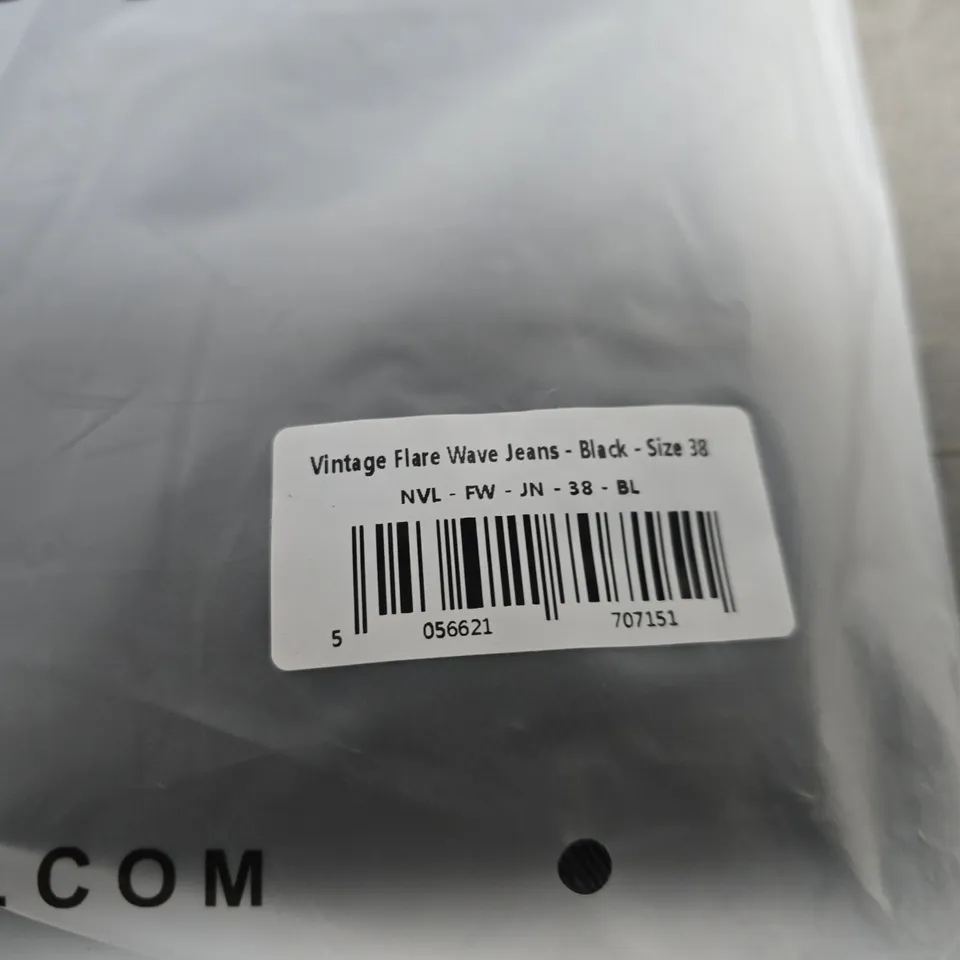 NVLTY VINTAGE FLARE WAVE JEANS – BLACK – UK 10 