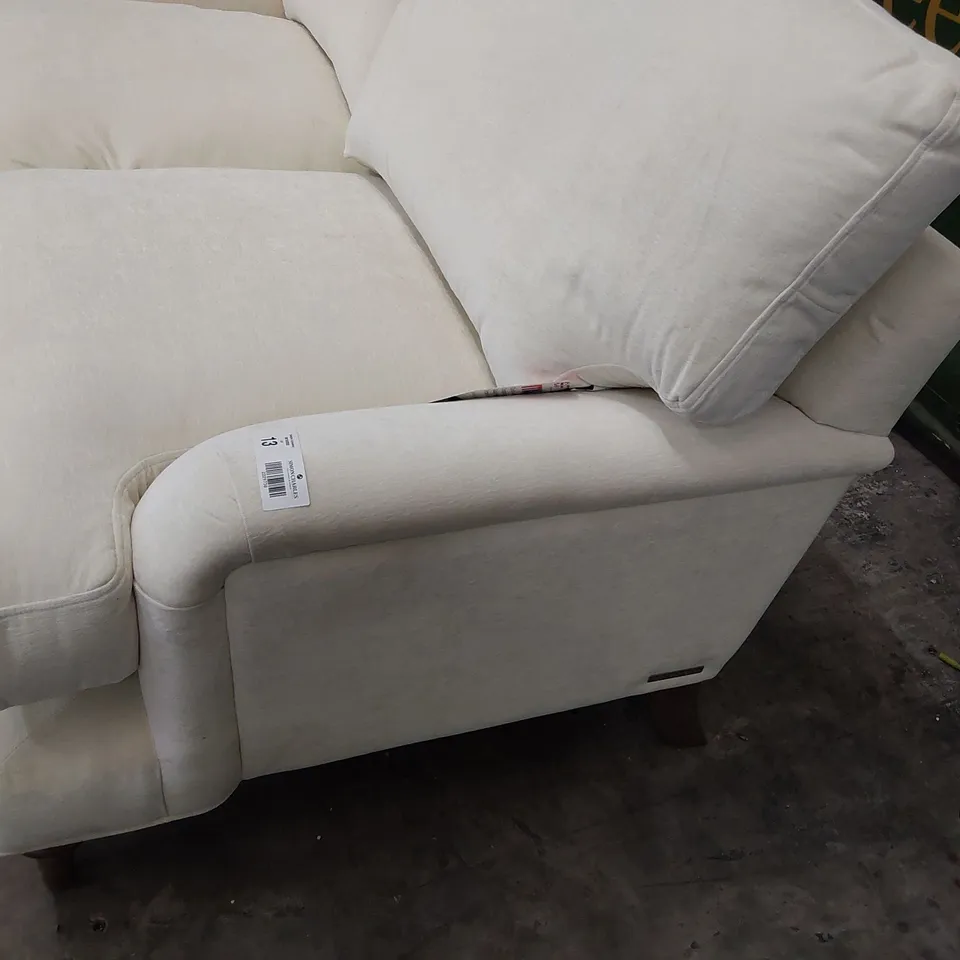 QUALITY BRITISH MADE LOUNGE Co THREE SEATER SOFA NATURAL FABRIC 