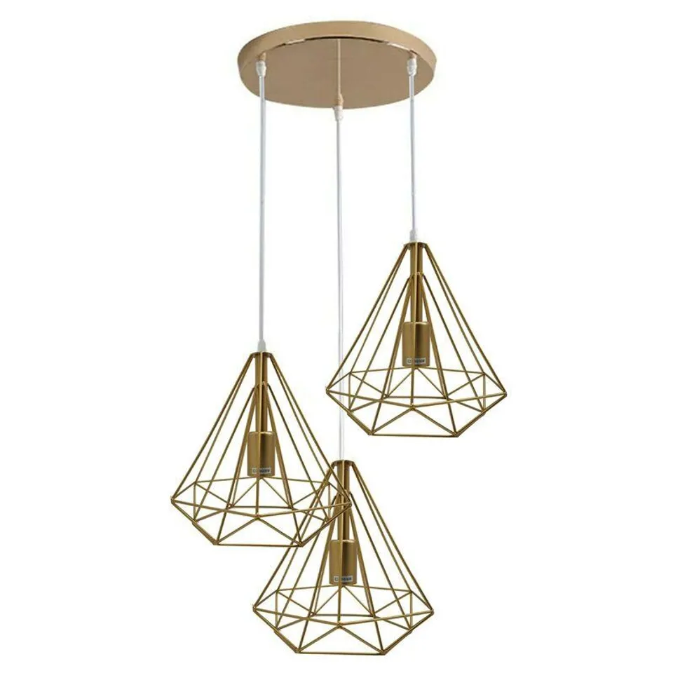 MARSHALL 3-LIGHT CLUSTER GEOMETRIC PENDANT 