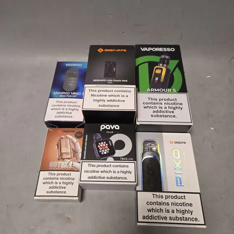 APPROXIMATELY 20 VAPES & E-CIGARETTES TO INCLUDE VAPORESSO, GEEKVAPE, ASPIRE ETC