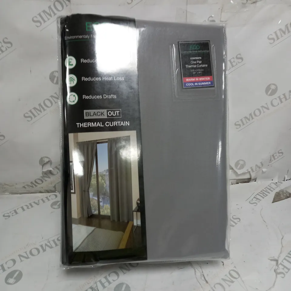 ECO BLACK OUT THERMAL CURTAIN 229CM X 229CM 
