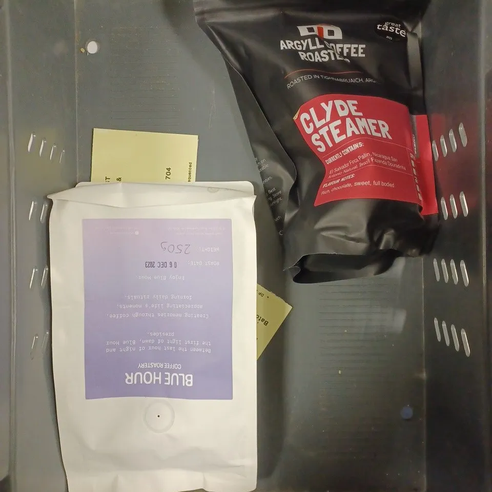 9 X ASSORTED COFFEE PRODUCTS TO INCLUDE LAVAZZA, BLUE HOUR COFFEE, ARGYLL COFFEE ROASTER ETC