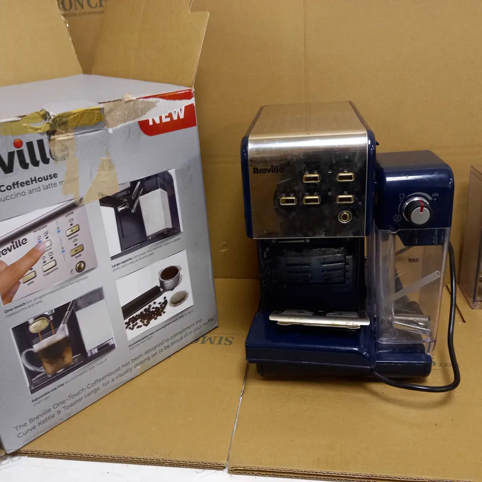 BREVILLE ONE-TOUCH COFFEEHOUSE COFFEE MACHINE - NAVY BLUE