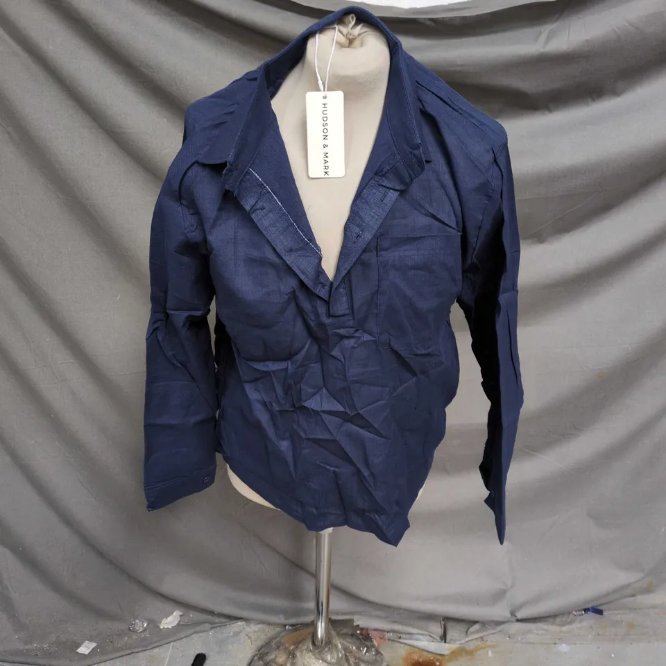 HUDSON & MARK NAVY SHIRT  – MEN'S CLOTHING =SIZE UNSPECIEFIED