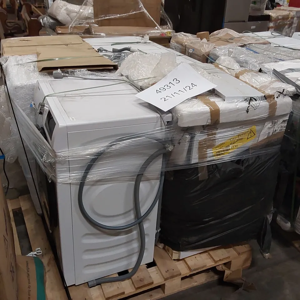 PALLET OF APPROXIMATELY 6 UNPROCESSED RAW RETURN WHITE GOODS TO INCLUDE;