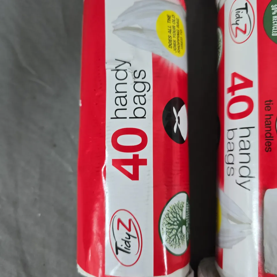 9X BIN LINERS – 40 HANDY BAGS,