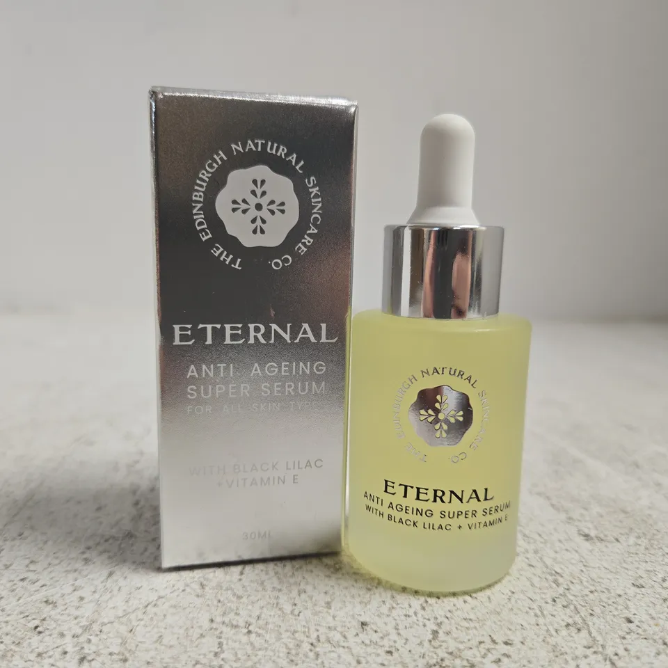 BOXED THE EDINBURGH NATURAL SKINCARE FACE SERUM WITH VITAMIN E + BLACK LILAC 30ML