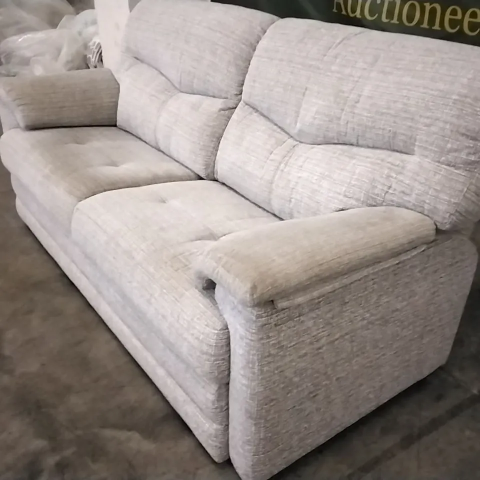 QUALITY BRITISH DESIGNED & MANUFACTURED G PLAN STRATFORD 3 SEATER SOFA LOOM SHALE FABRIC 
