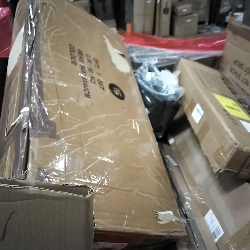PALLET OF ASSORTED PRODUCTS AND HOUSEHOLD GOODS TO INCLUDE;WALL MOUNTED FOLDING IRONING BOARD,AIR COOLER,FAN
