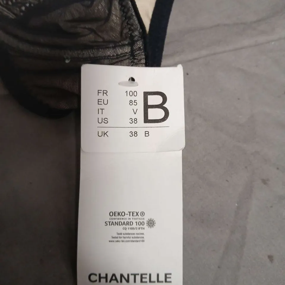 CHANTELLE LACE BRA, UK 38B, BLACK