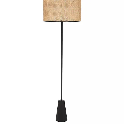 BOXED NATURAL CANE FLOOR LAMP - COLLECTION ONLY