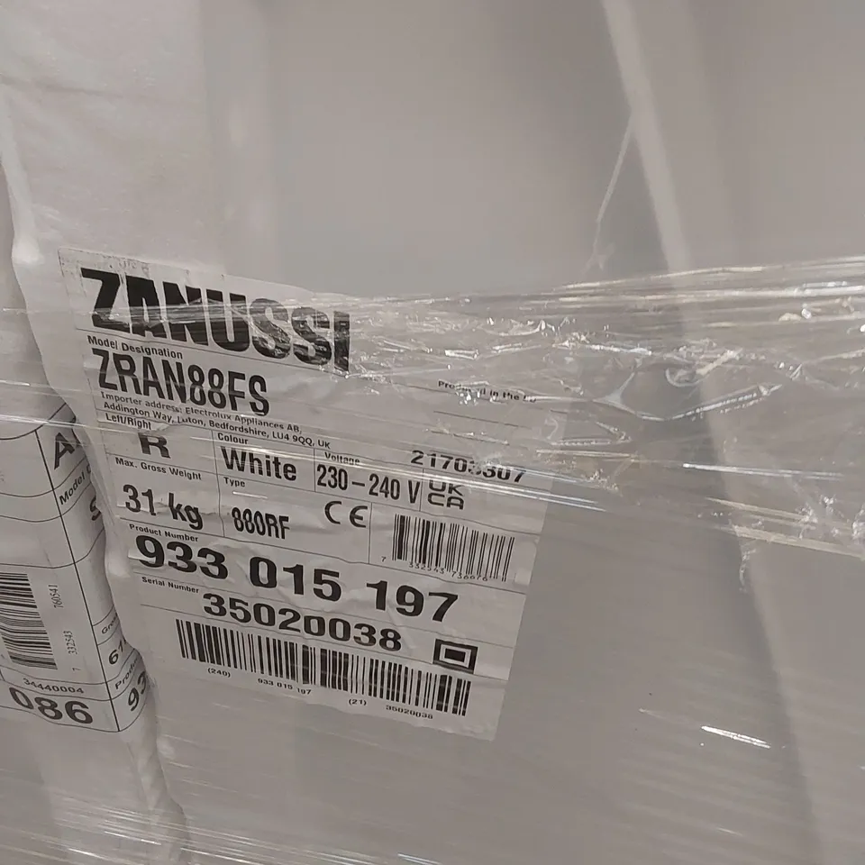  ZANUSSI ZRAN88FS INTEGRATED UPRIGHT FRIDGE 