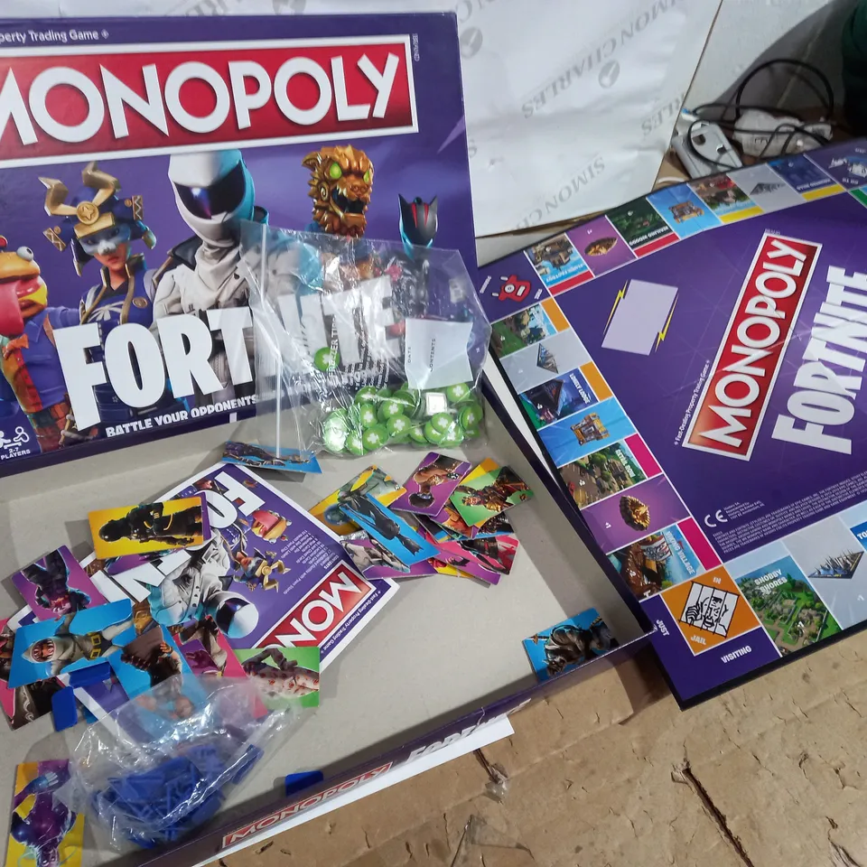BOXED FORTNITE MONOPOLY SET