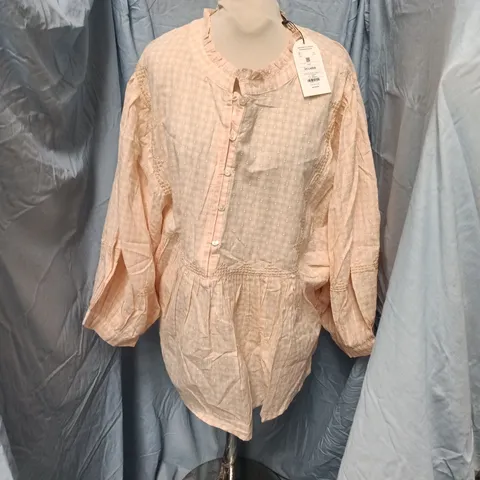 MONSOON WOMEN'S PEACH PINK BLOUSE, SIZE XXL
