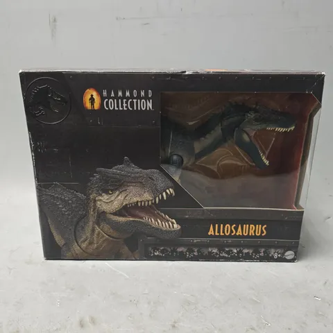 BOXED JURASSIC WORLD HAMMOND COLLECTION ALLOSAURUS FIGURE