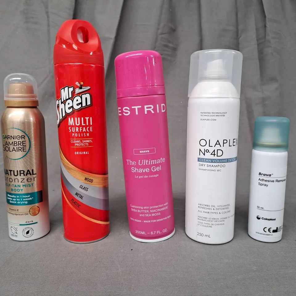 APPROXIMATELY 10 ASSORTED AEROSOL ITEMS IN INCLUDE SELF-TAN MIST, SHAVE GEL, DRY SHAMPOO, ETC- COLLECTION ONLY