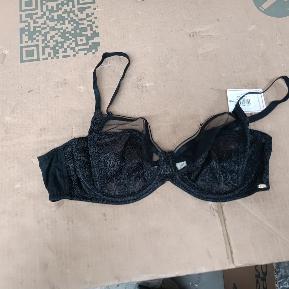 PRETTY POLLY DELICATE LACE BLACK BRA, UK 38C