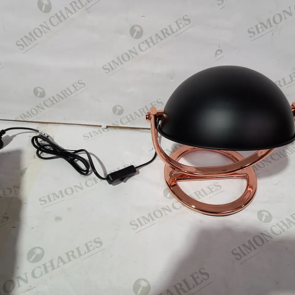 BOXED UBEDA COPPER EFFECT/BLACK TABLE LAMP