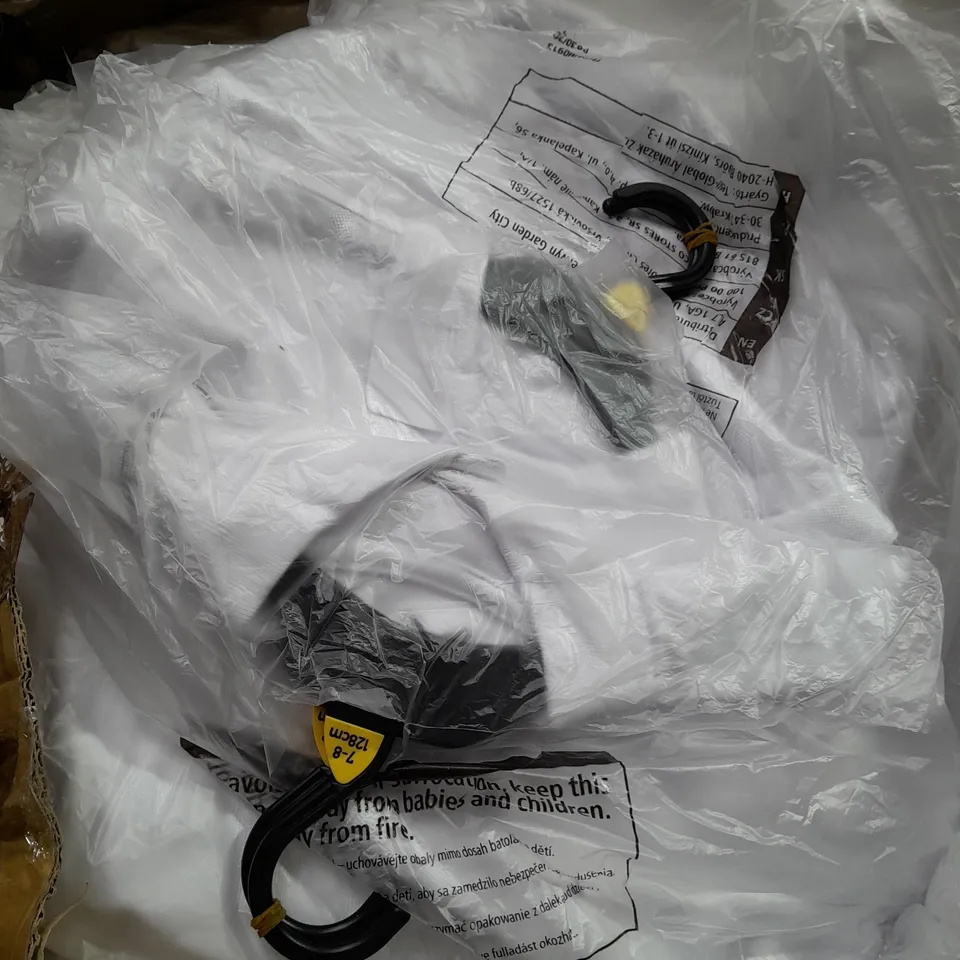 BOX OF ASSORTED WHITE SCHOOL POLO SHIRTS ALL IN VARIOUS SIZES