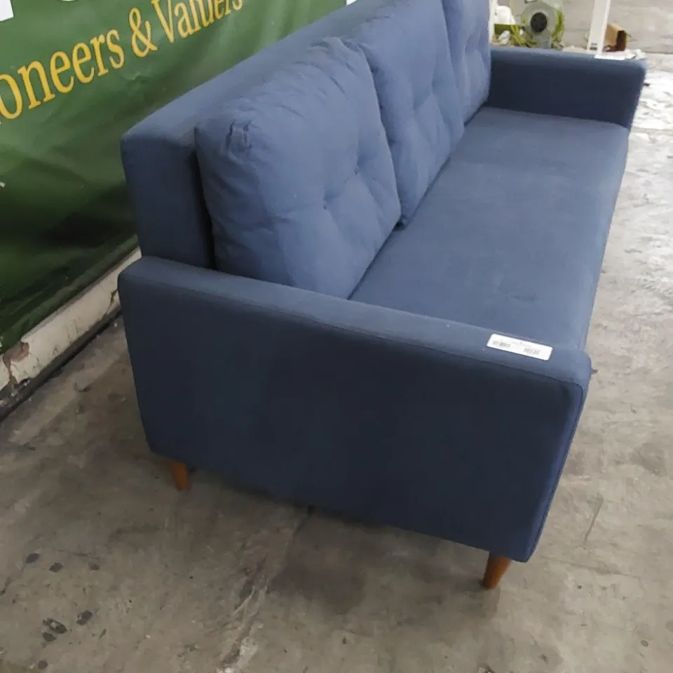 QUALITY G PLAN DESIGNER VINTAGE 54 SOFABED IN INK BLUE FABRIC 